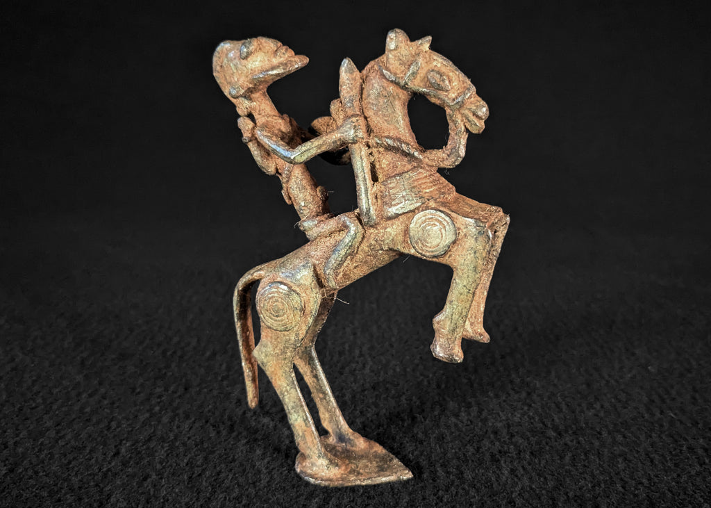 Dogon bronze rider statue