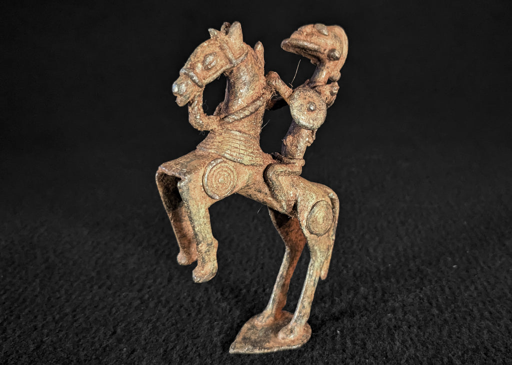 Dogon bronze rider statue
