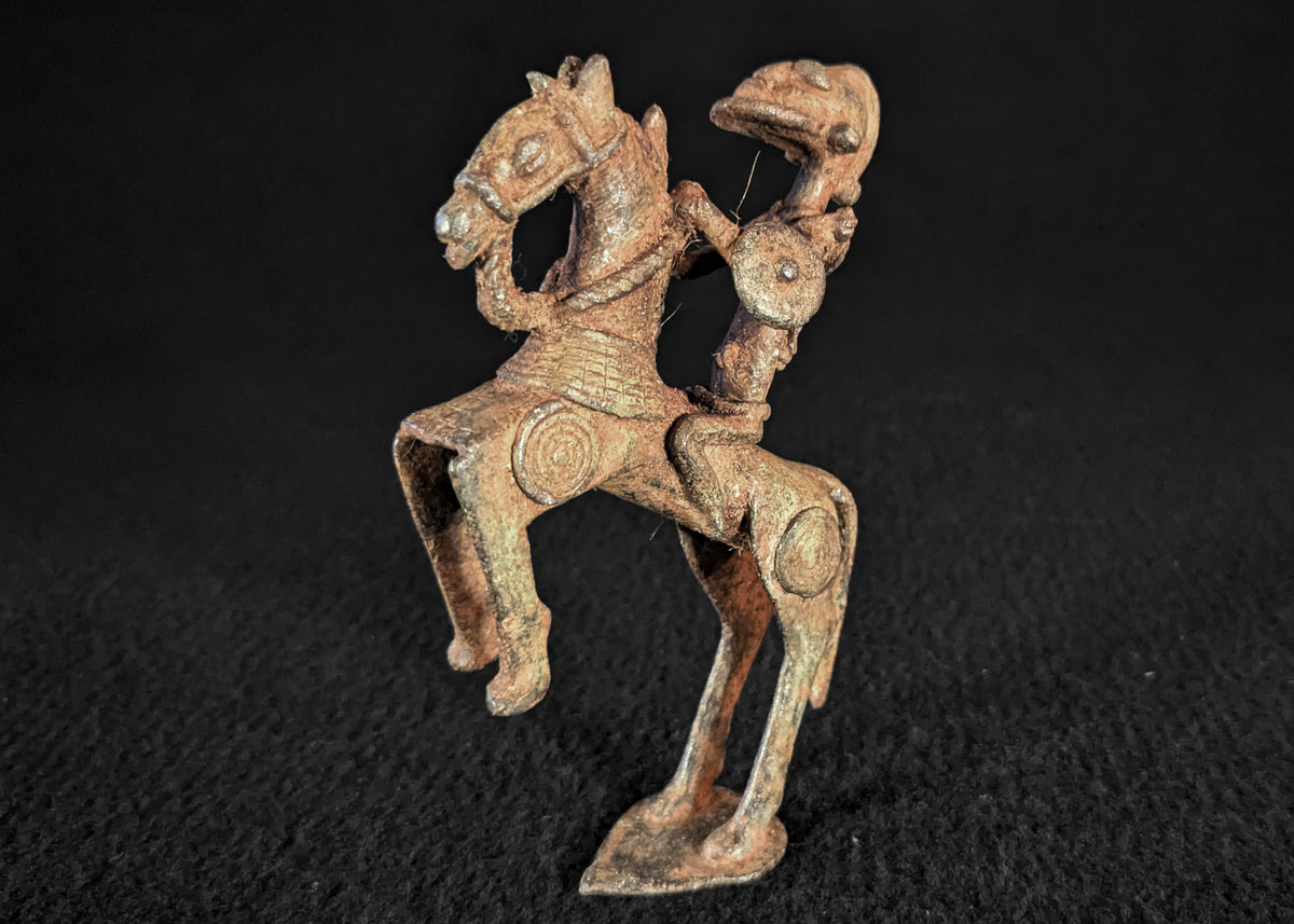 Dogon bronze rider statue