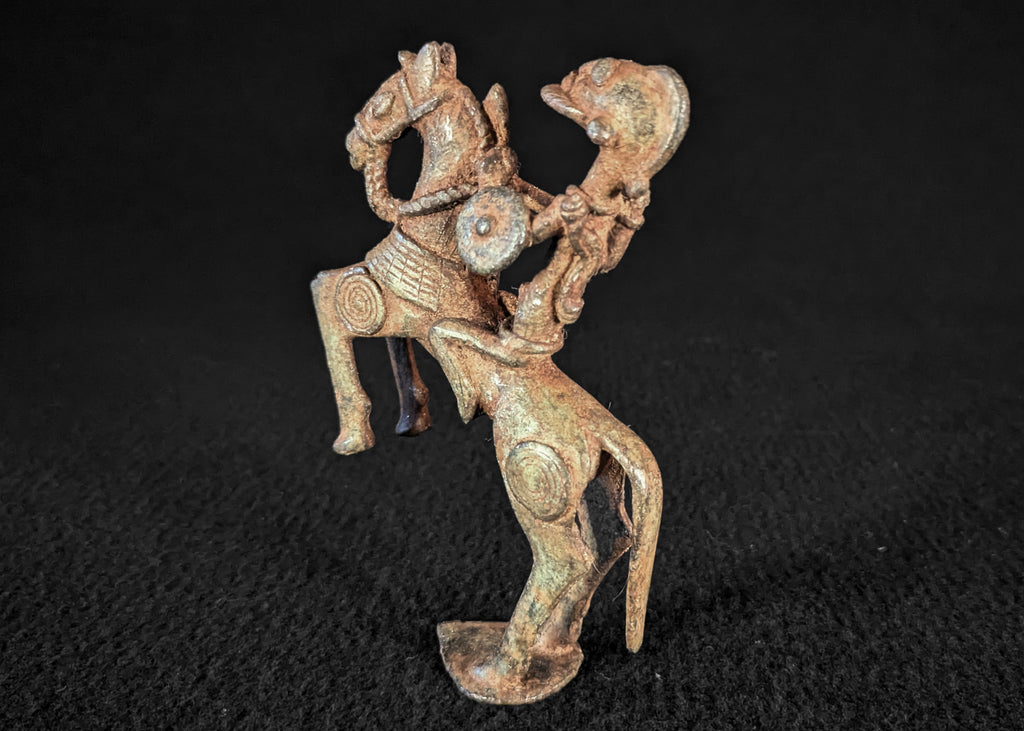Dogon bronze rider statue