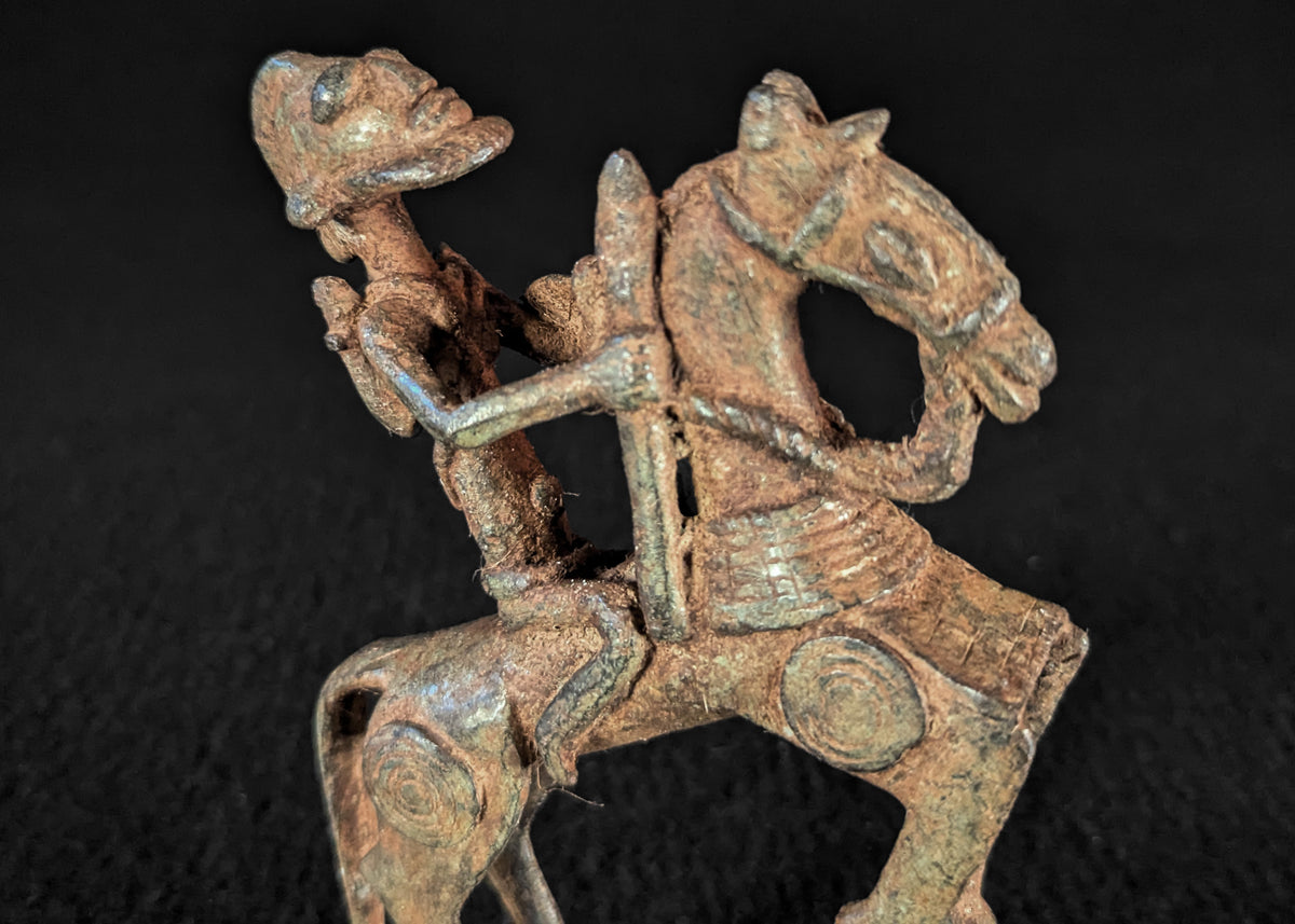 Dogon bronze rider statue