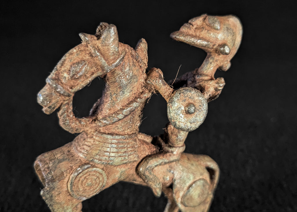 Dogon bronze rider statue