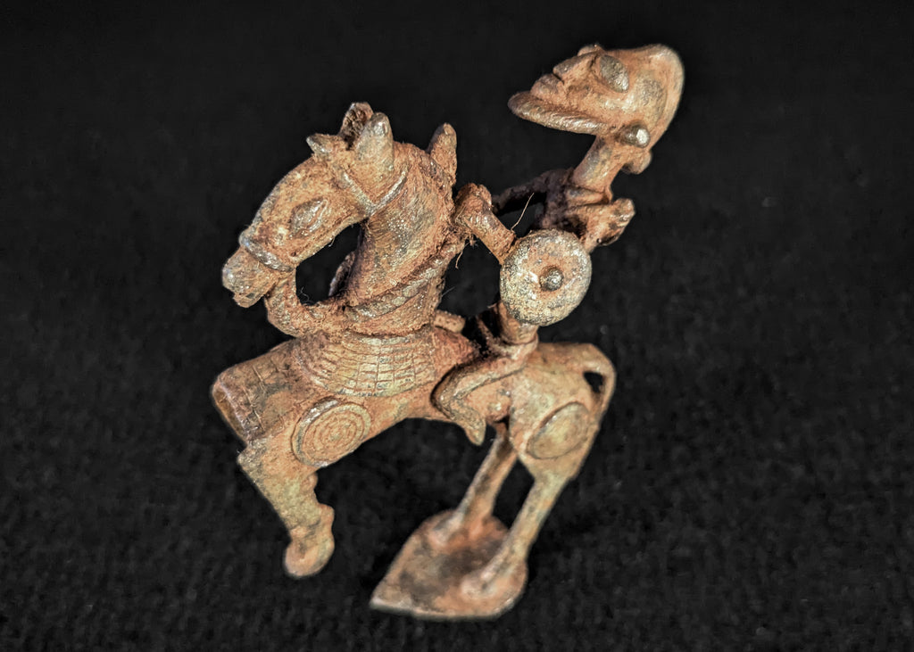 Dogon bronze rider statue