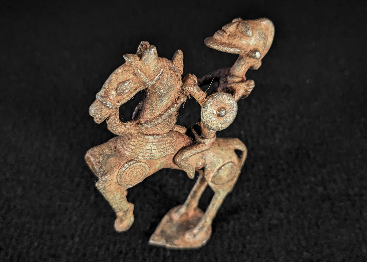 Dogon bronze rider statue