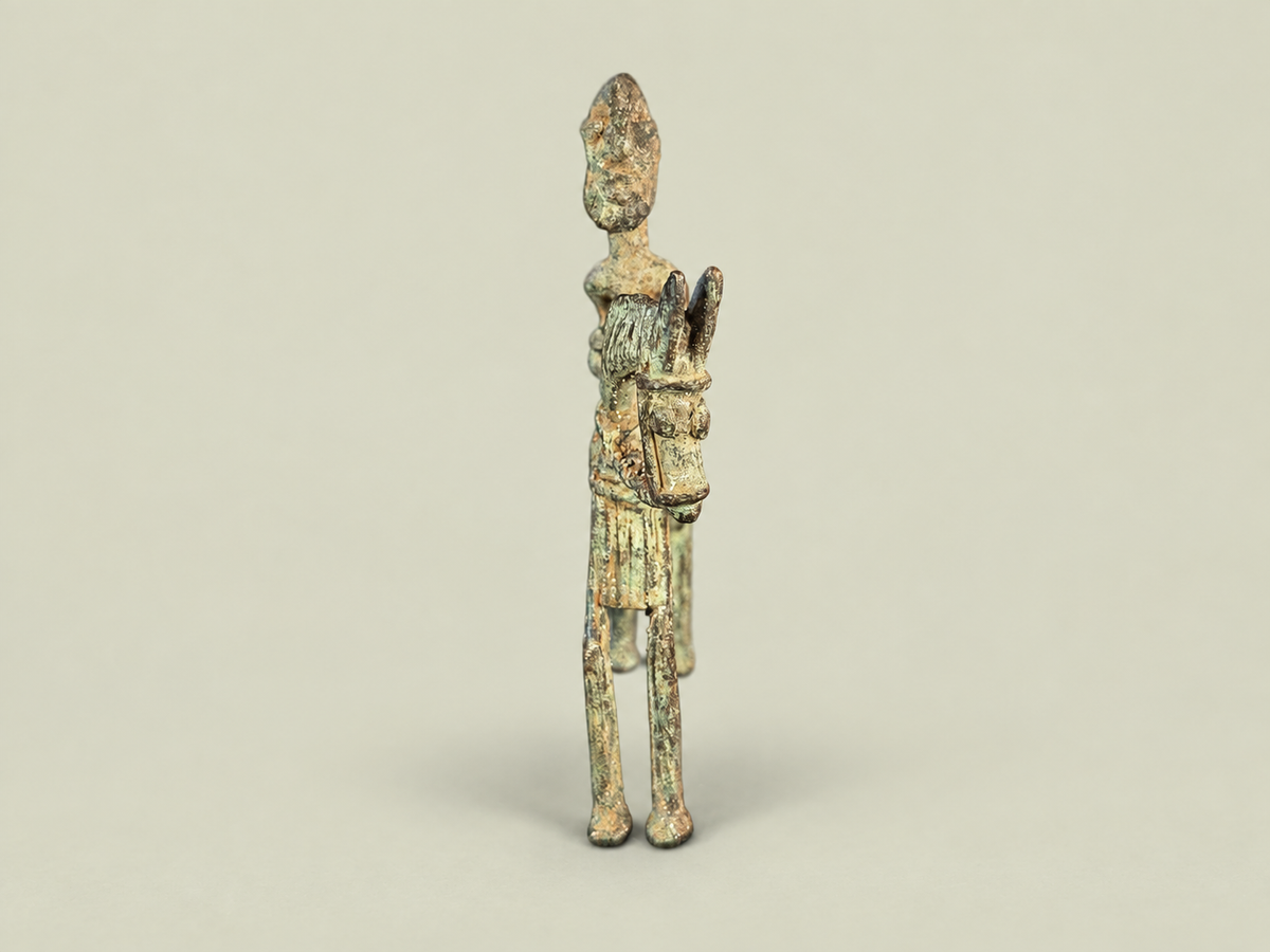 Small Dogon Horse Rider – African Bronze – Handmade in Mali