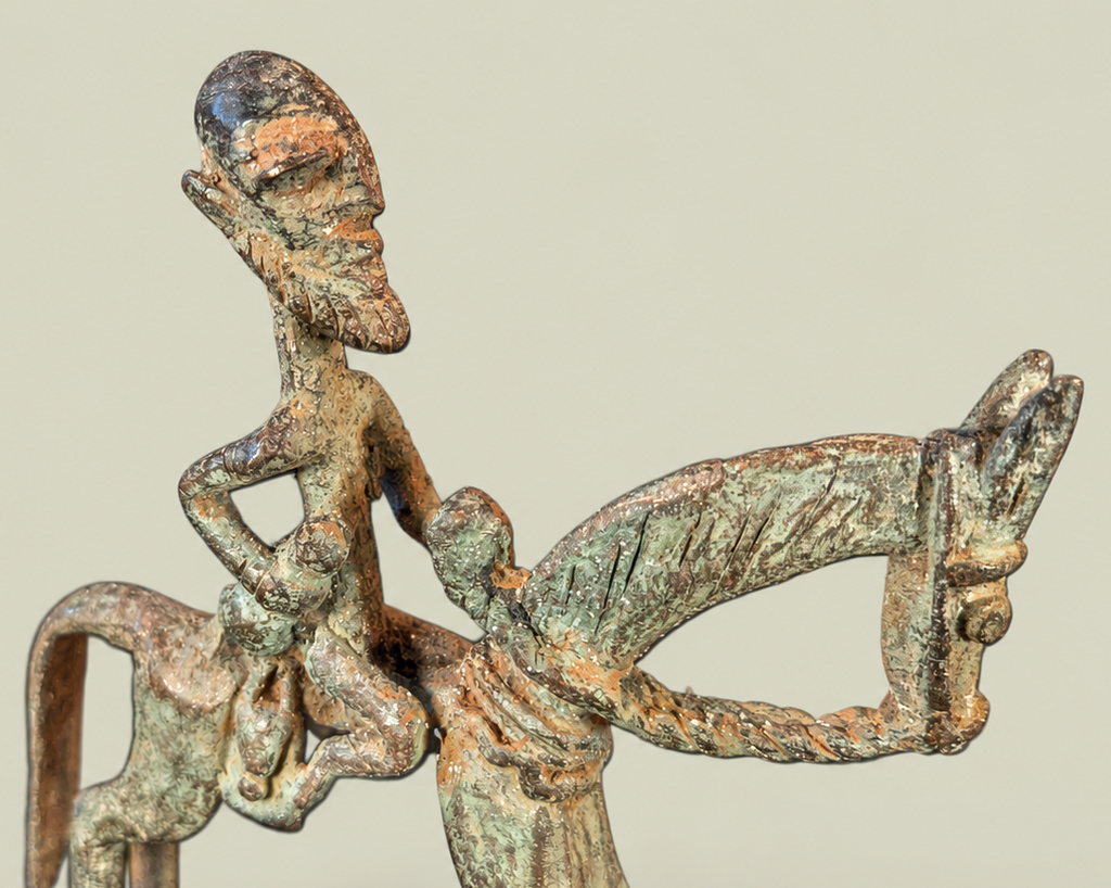 Small Dogon Horse Rider – African Bronze – Handmade in Mali