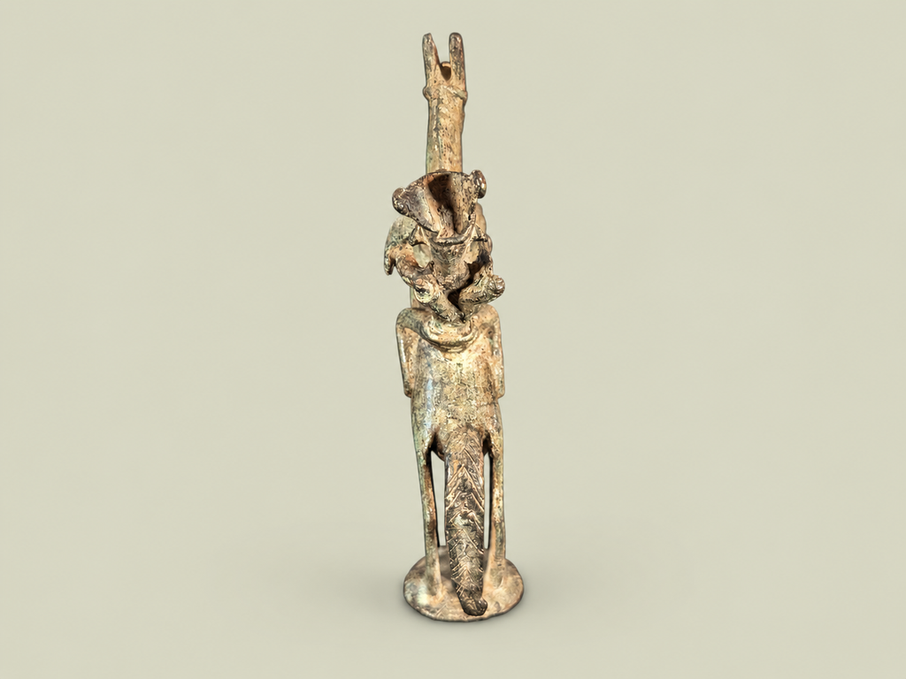 Medium Dogon Horseman – African Bronze – Handmade in Mali