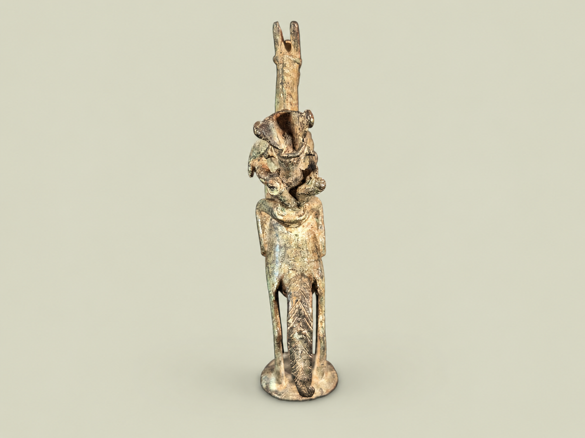 Medium Dogon Horseman – African Bronze – Handmade in Mali
