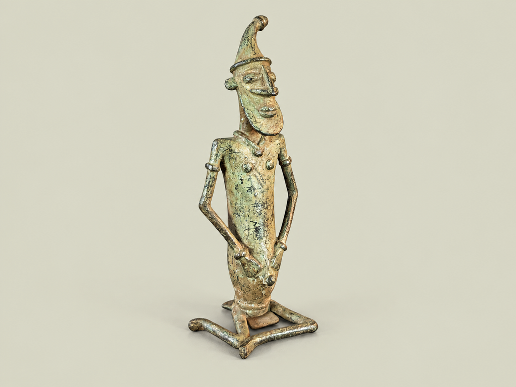 Dogon Standing Male Figure – African Bronze – Handmade in Mali
