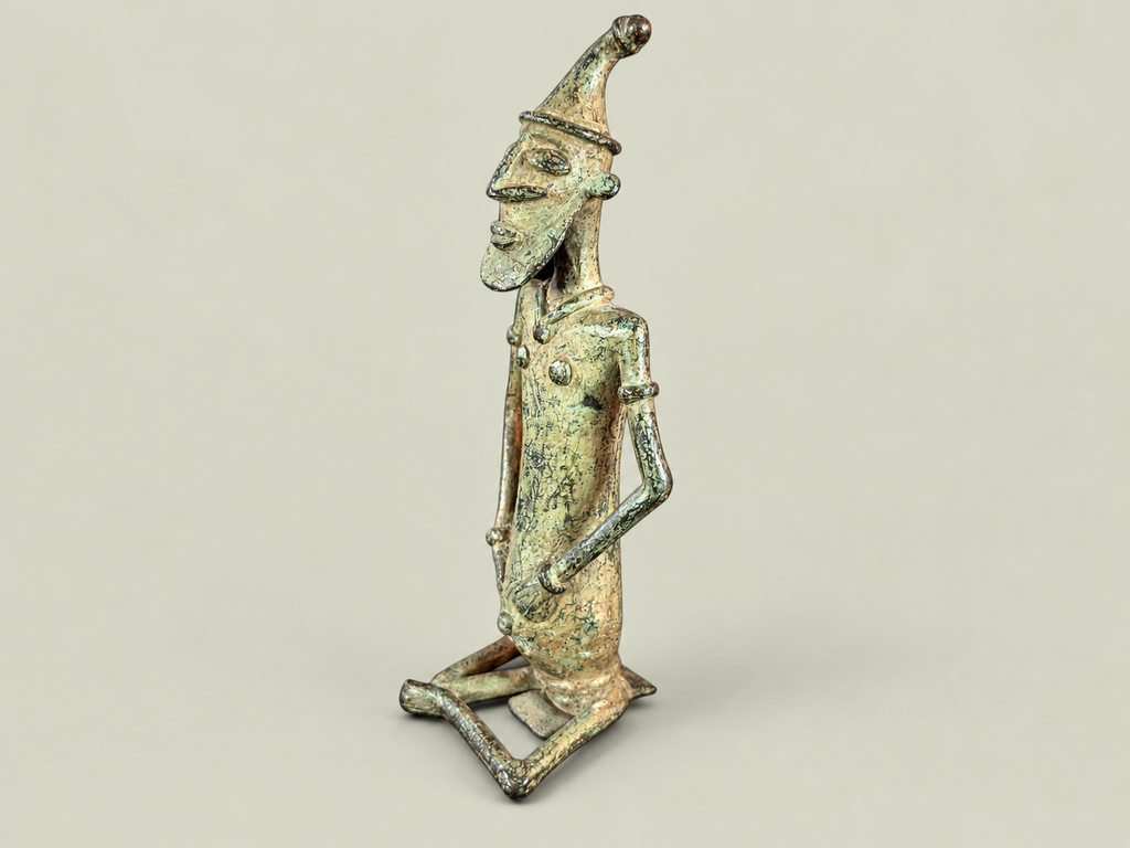 Dogon Standing Male Figure – African Bronze – Handmade in Mali