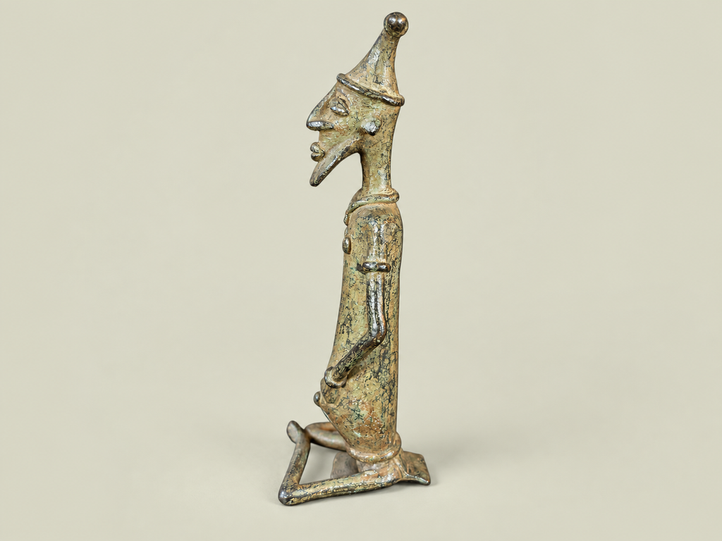 Dogon Standing Male Figure – African Bronze – Handmade in Mali