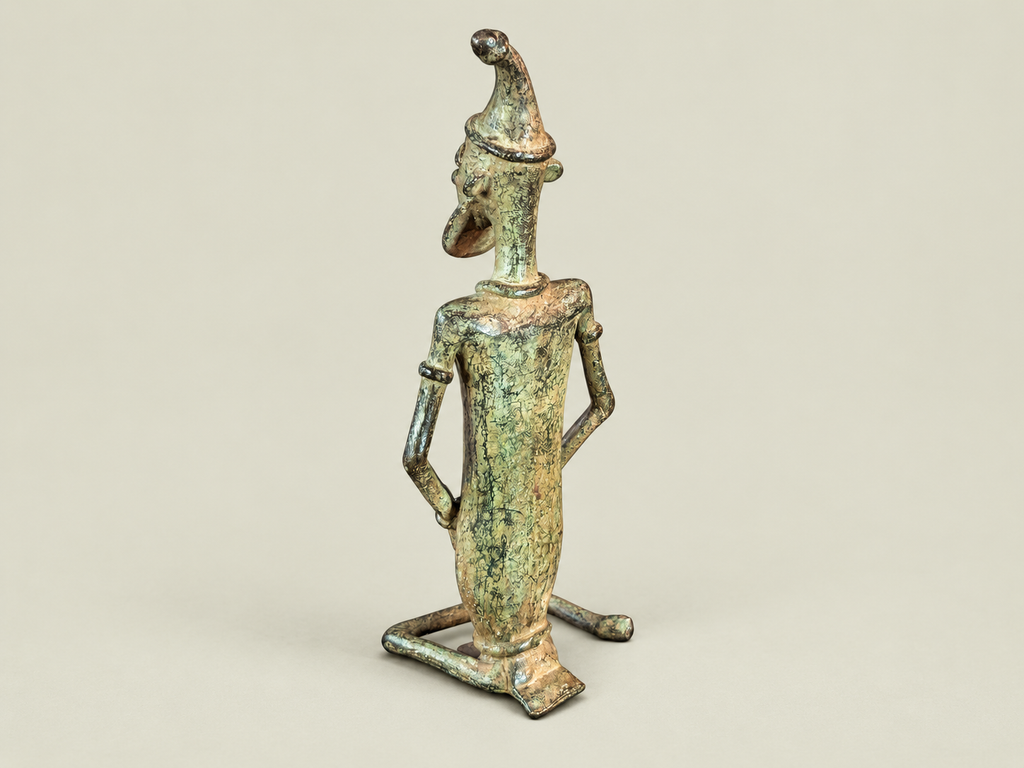 Dogon Standing Male Figure – African Bronze – Handmade in Mali