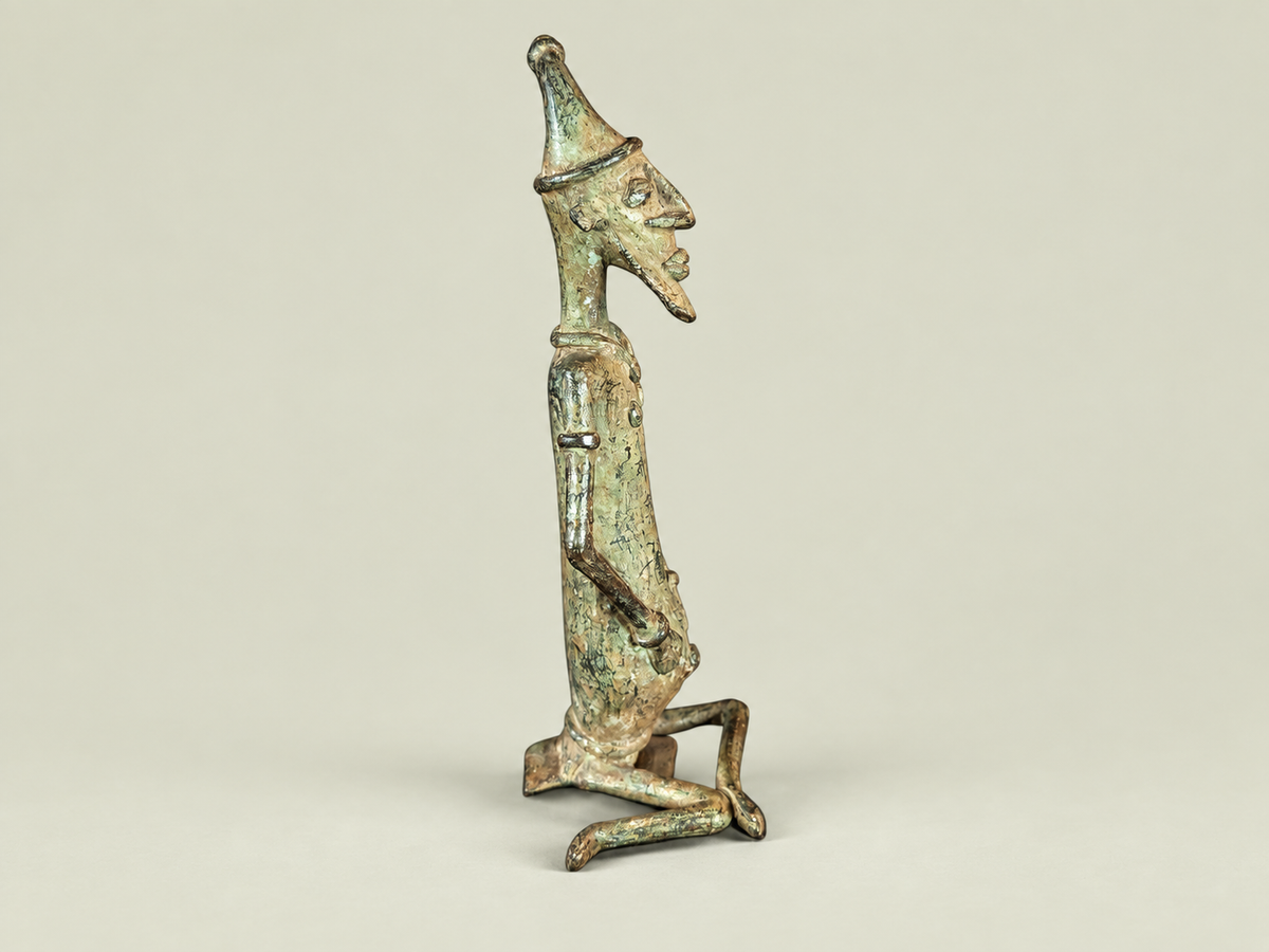 Dogon Standing Male Figure – African Bronze – Handmade in Mali