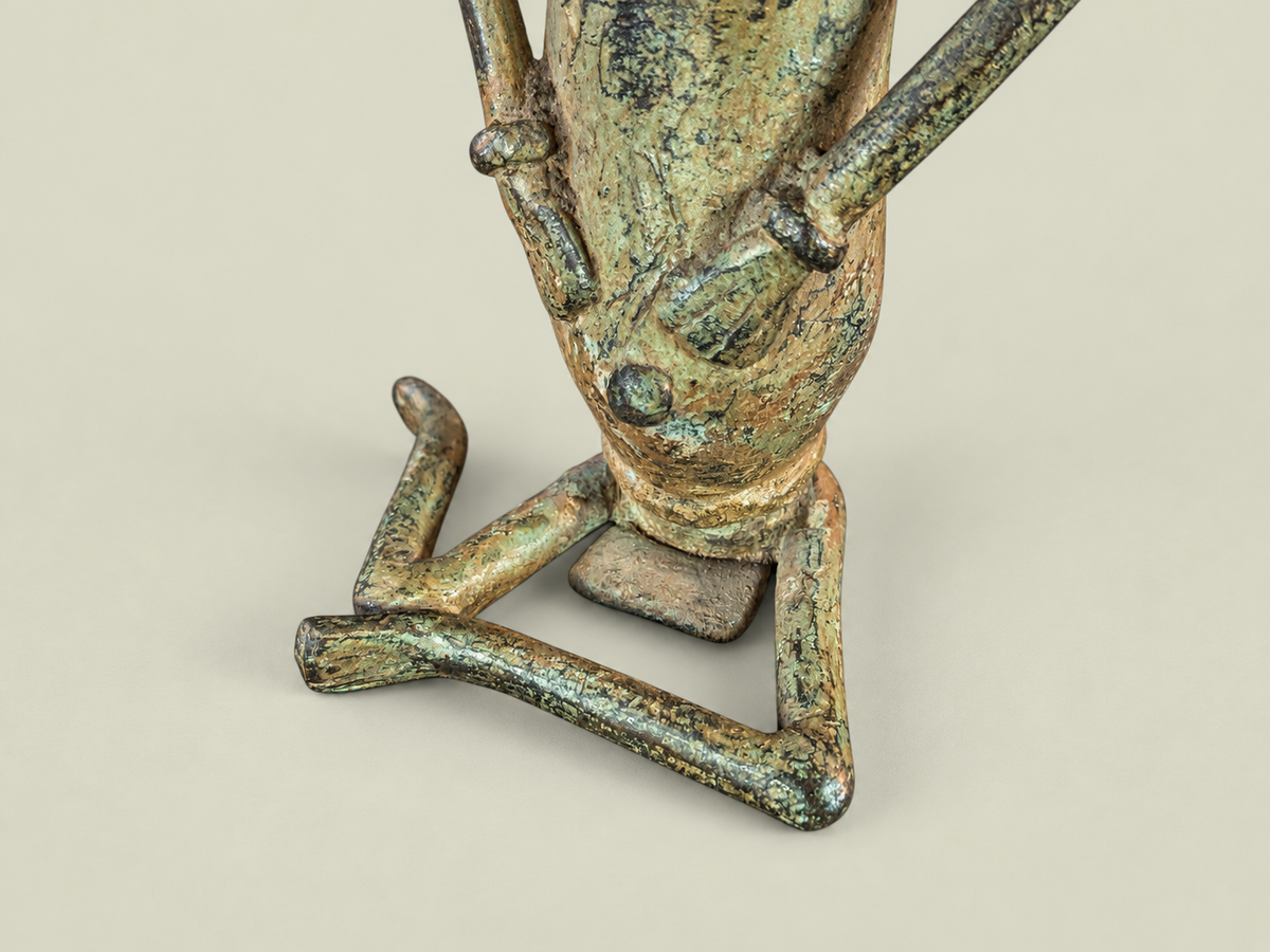 Dogon Standing Male Figure – African Bronze – Handmade in Mali
