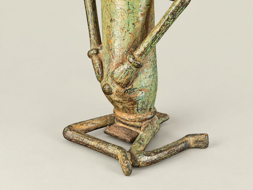 Dogon Kneeling Woman Figure – African Bronze – Handmade in Mali