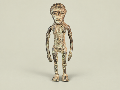 Dogon Ancestor Female Figure – African Bronze – Handmade in Mali