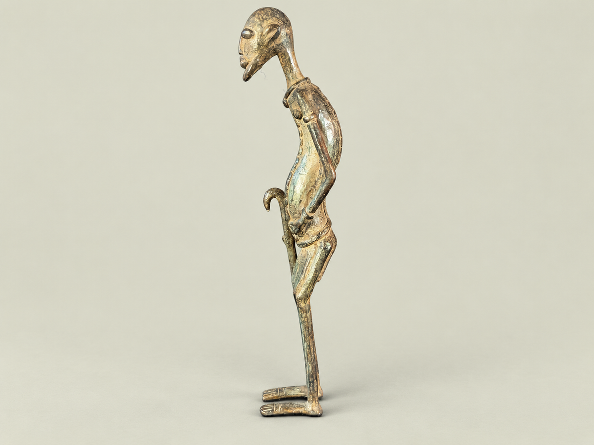Dogon Elder Male Figure – African Bronze – Handmade in Mali