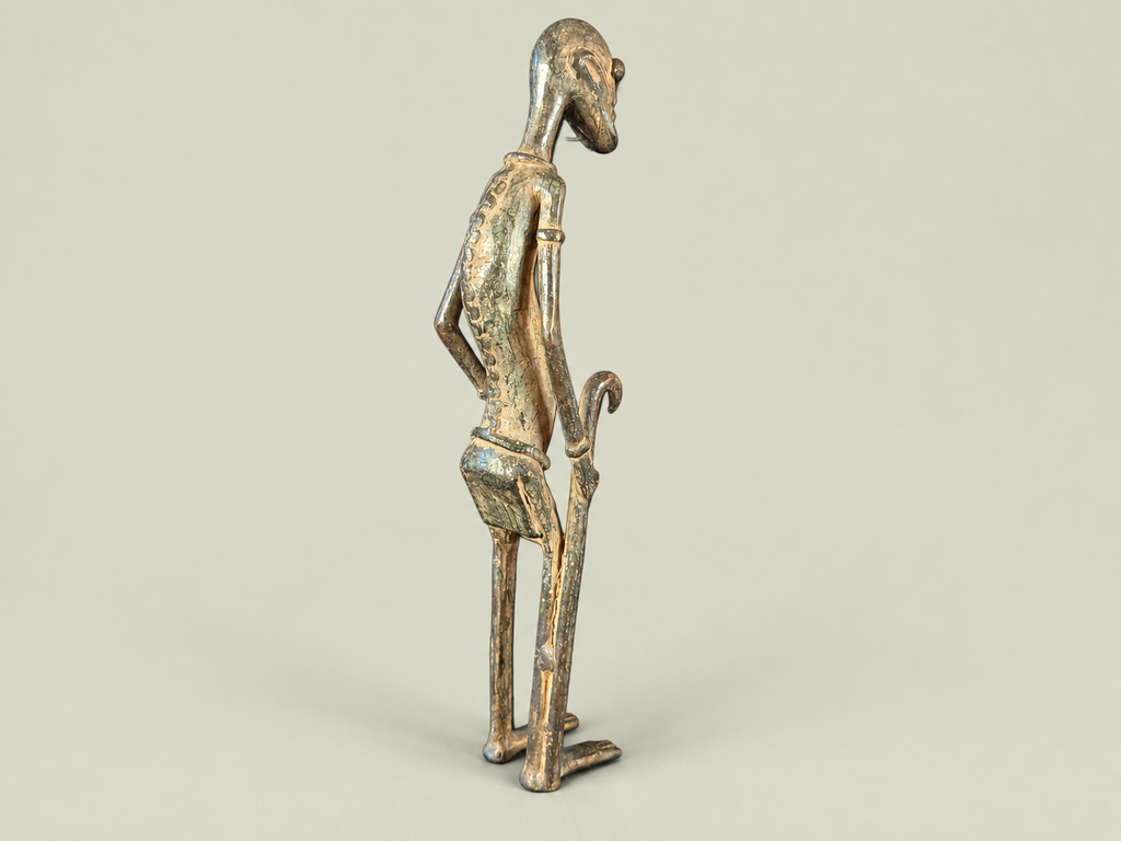 Dogon Elder Male Figure – African Bronze – Handmade in Mali