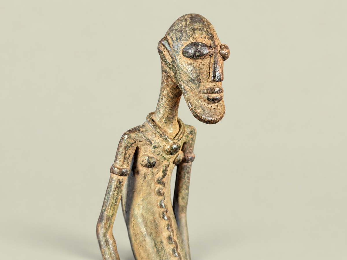 Dogon Elder Male Figure – African Bronze – Handmade in Mali