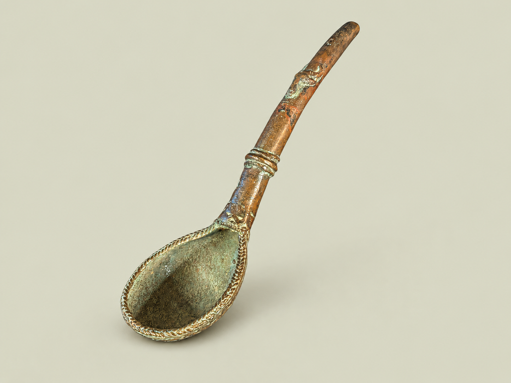 Dogon Ceremonial Spoon – African Bronze – Handmade in Mali