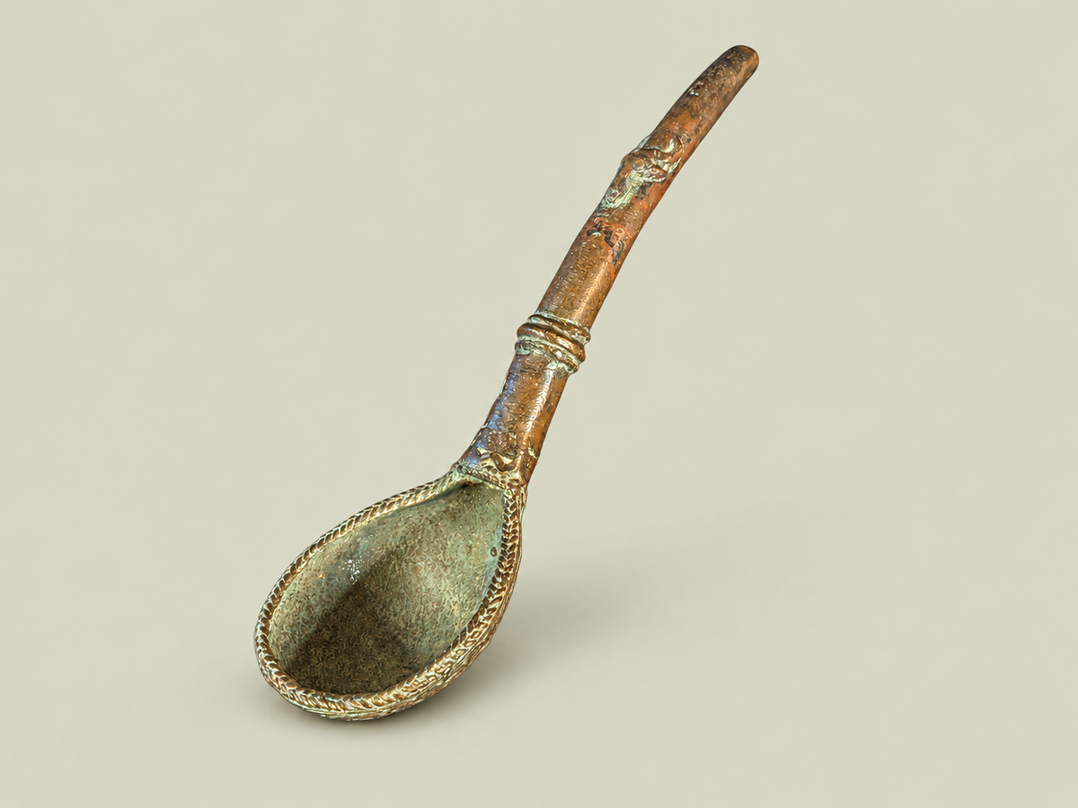 Dogon Ceremonial Spoon – African Bronze – Handmade in Mali
