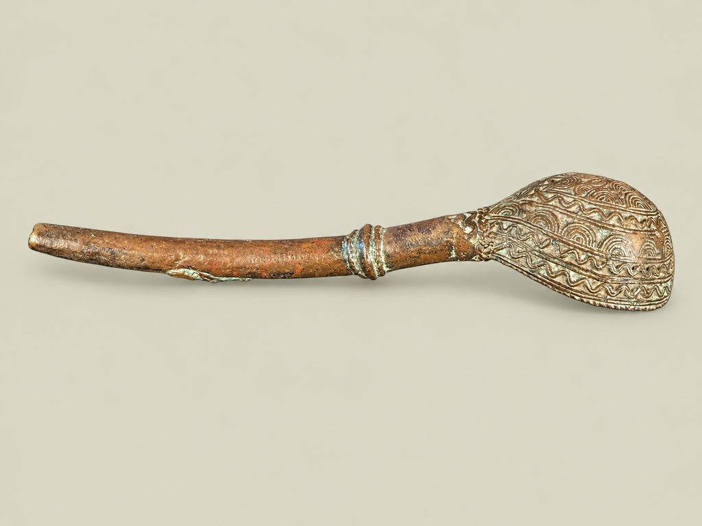 Dogon Ceremonial Spoon – African Bronze – Handmade in Mali