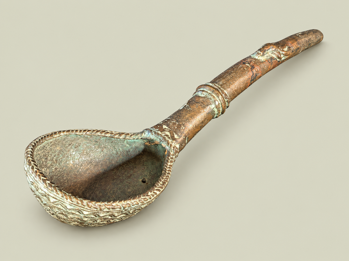 Dogon Ceremonial Spoon – African Bronze – Handmade in Mali