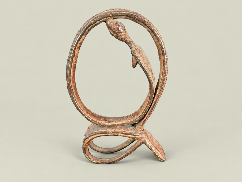 Dogon Circle of Life Sculpture – African Bronze – Handmade in Mali