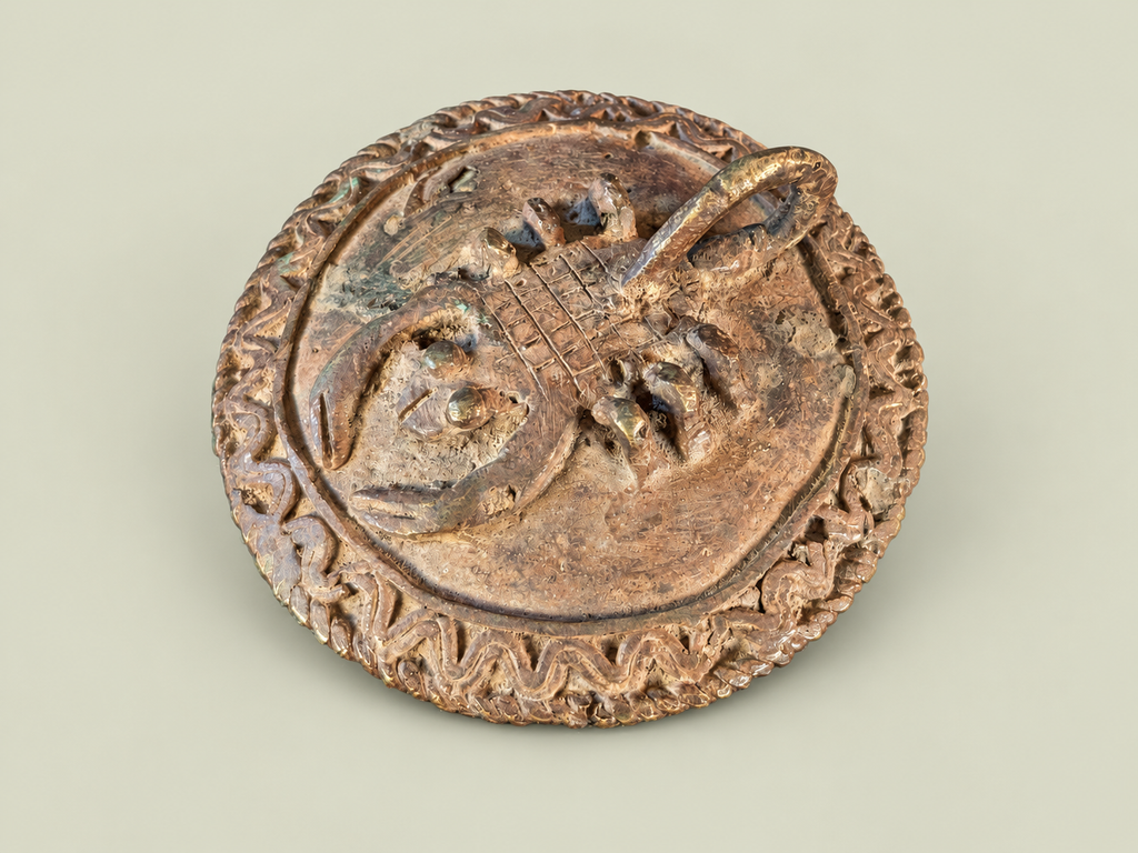 Bronze Dogon Cup with Sculptural Lid – African Bronze – Handmade in Mali