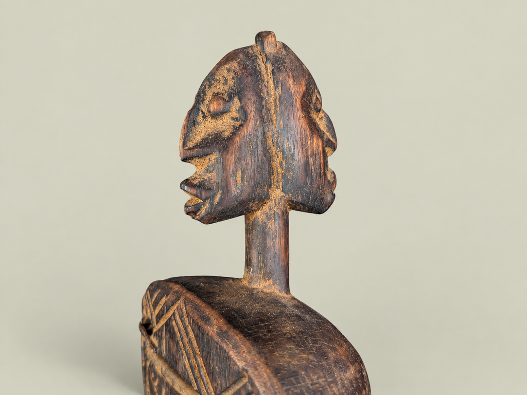Dogon Pharmacopoeia Box with Carved Figures – Hand-Carved Wood – Handmade in Mali