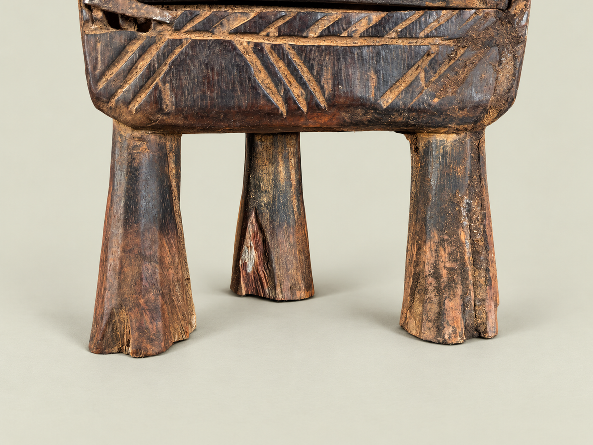 Dogon Wooden Medicine Cabinet with Carved Figures – Hand-Carved Wood – Handmade in Mali