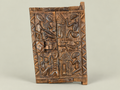 Dogon Granary Door with Carved Village Scenes – Hand-Carved Wood – Handmade in Mali