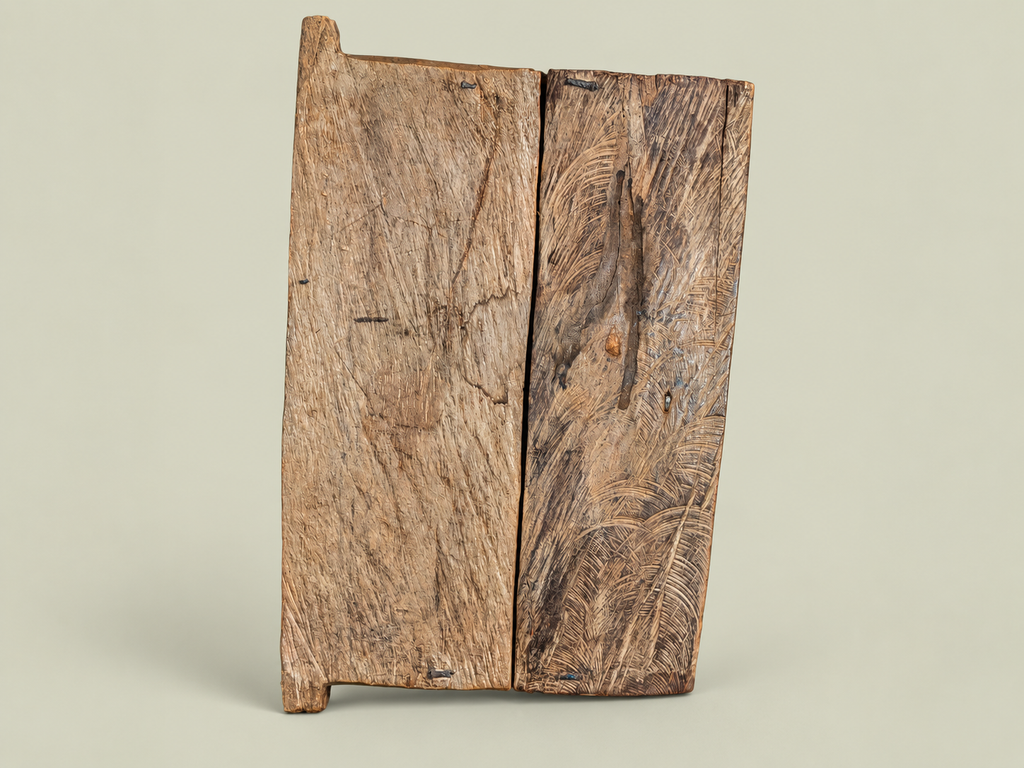 Dogon Granary Door with Carved Village Scenes – Hand-Carved Wood – Handmade in Mali