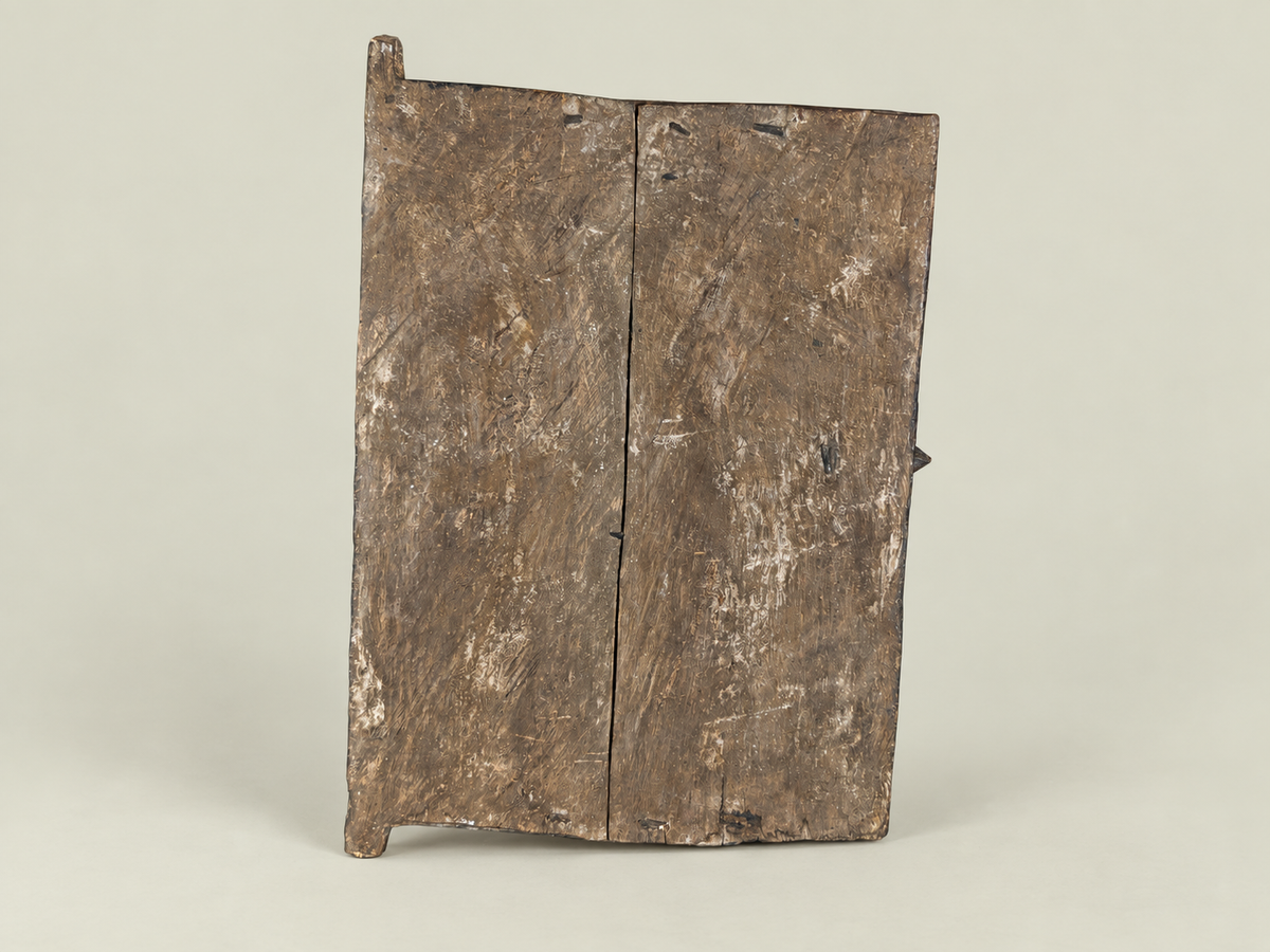 Wooden Dogon Granary Door with Geometric Motifs – Hand-Carved Wood – Handmade in Mali