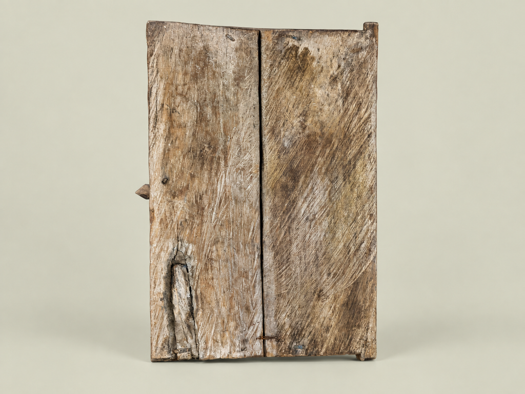 Dogon Granary Door with Carved Crocodiles – African Bronze – Handmade in Mali