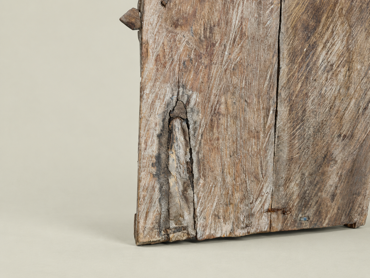 Dogon Granary Door with Carved Crocodiles – African Bronze – Handmade in Mali
